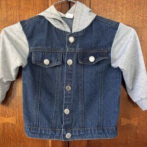 Toddler Boy Size 2-3 Jean Hooded Jacket.